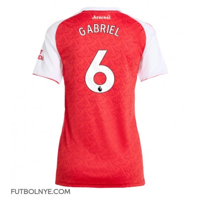Camiseta Arsenal Gabriel Magalhaes #6 Primera Equipación para mujer 2025-26 manga corta Camiseta Arsenal Gabriel Magalhaes #6 Primera Equipación para mujer 2025-26 manga corta